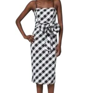WHBM Gingham Spaghetti Strap Dress